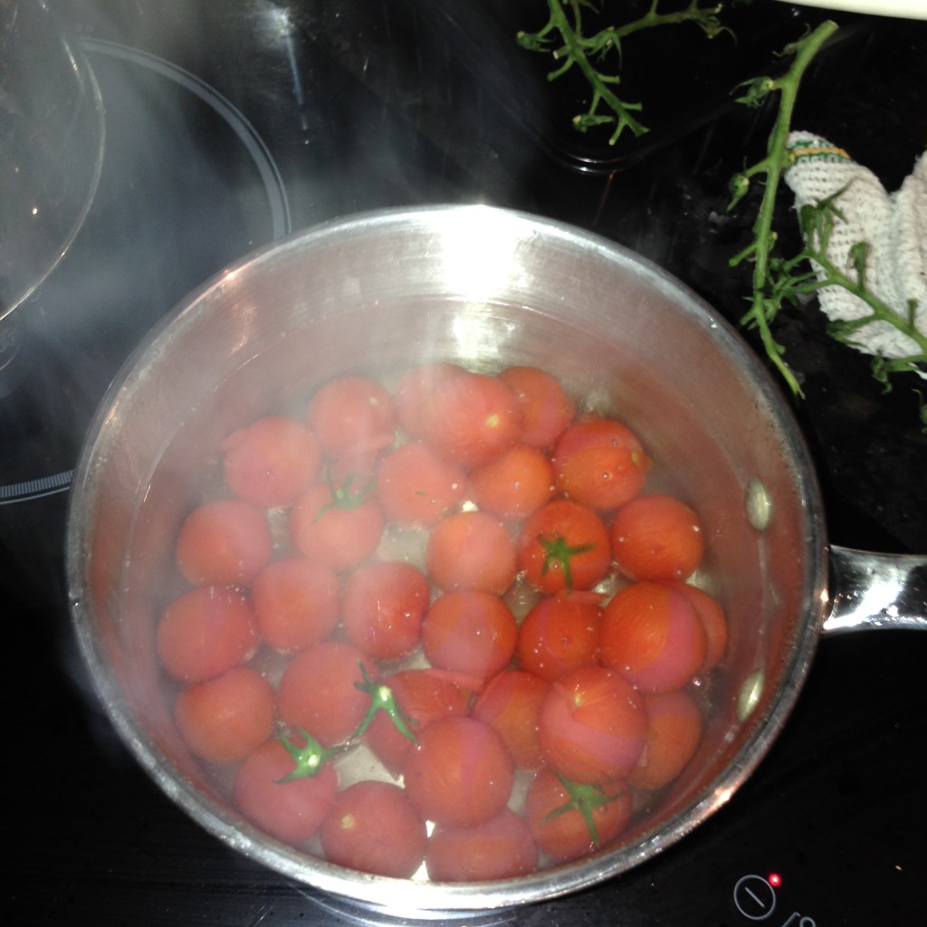 Tomatoes boiling in Water