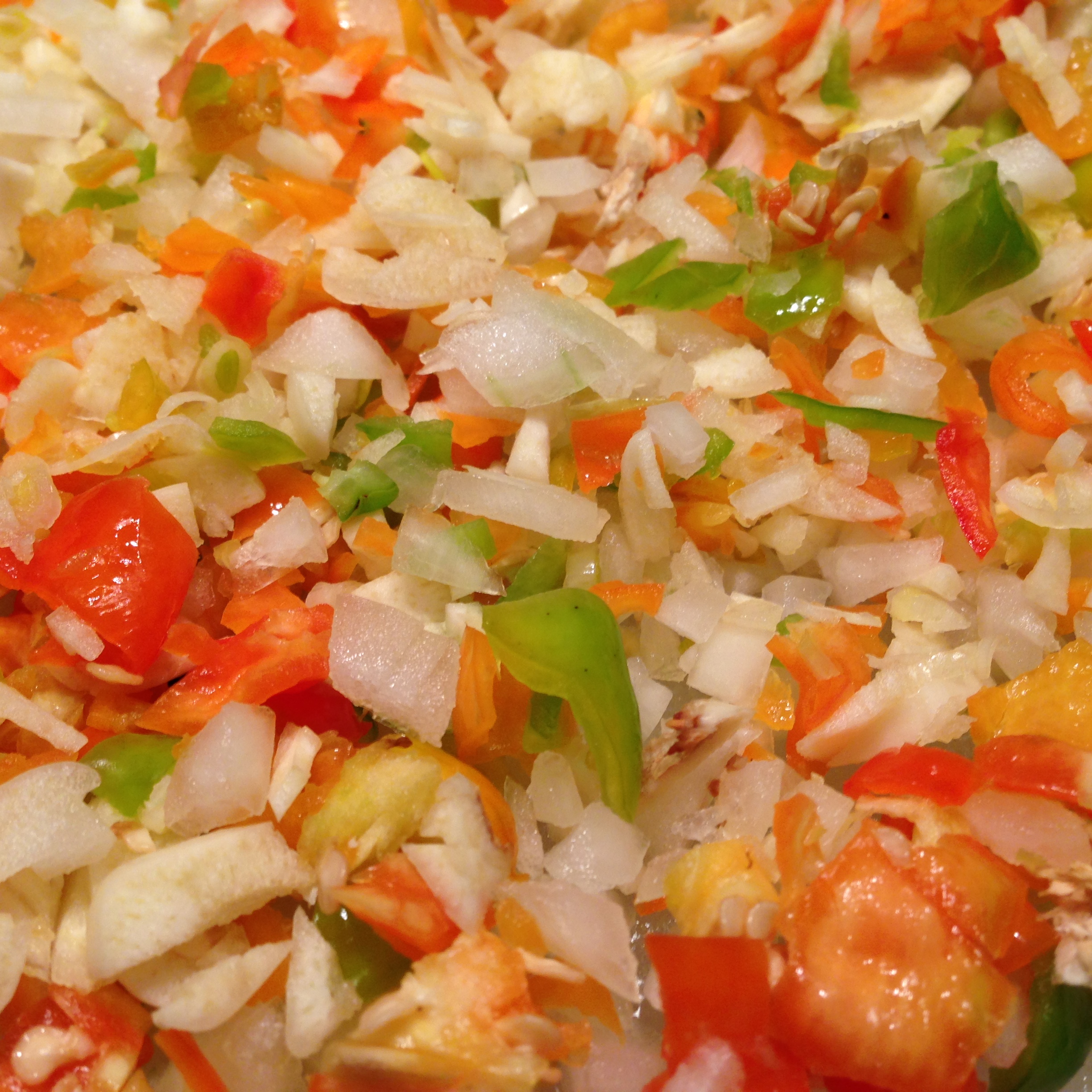 chopped chilli, onion and garlic